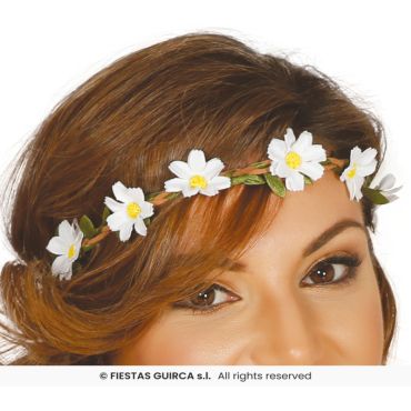 Couronne bohème fleurs blanches élégantes | jourdefete.com Couronne bohème fleurs blanches élégantes | jourdefete.com