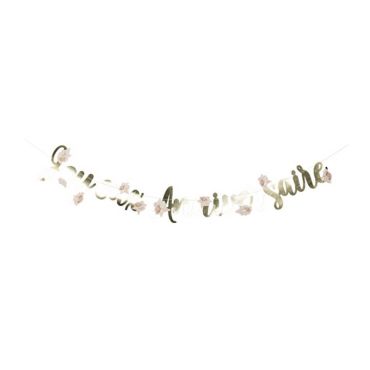 guirlande joyeux anniversaire boho blush et or | jourdefete.com