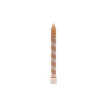 Bougies d’anniversaire torsadées beiges avec bobèches | jourdefete.com