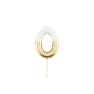 bougie métal blanc et or sur pique en bois chiffre au choix | jourdefete.com bougie métal blanc et or sur pique en bois chiffre au choix | jourdefete.com