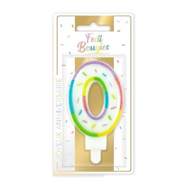 Bougie chiffre 0 multicolore pastel pour gâteaux d'anniversaire | jourdefete.com Bougie chiffre 0 multicolore pastel pour gâteaux d'anniversaire | jourdefete.com