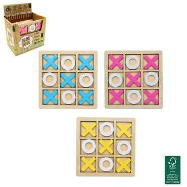 Jeu de morpion en bois avec pièces colorées en rose, bleu ou jaune | jourdefete.com Jeu de morpion en bois avec pièces colorées en rose, bleu ou jaune | jourdefete.com