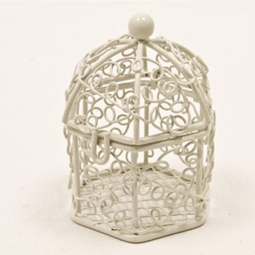 Cage à Oiseaux Décorative - Blanc Cage à Oiseaux Décorative - Blanc