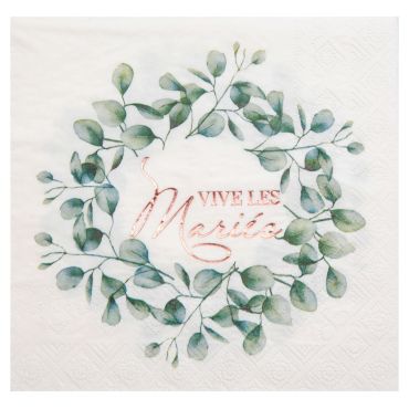 serviette vive les maries | jourdefete.com