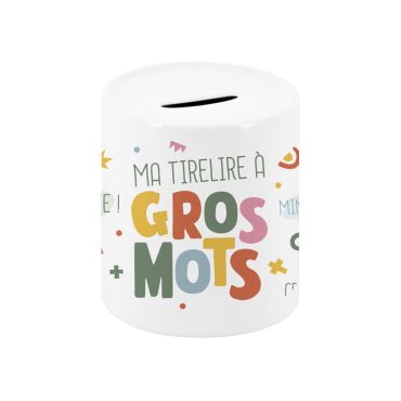 Tirelire à gros mots en céramique avec texte coloré humoristique | jourdefete.com Tirelire à gros mots en céramique avec texte coloré humoristique | jourdefete.com