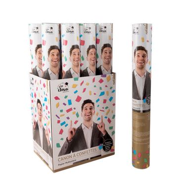Un canon à confettis multicolore de 40 cm pour votre fête | jourdefete.com Un canon à confettis multicolore de 40 cm pour votre fête | jourdefete.com