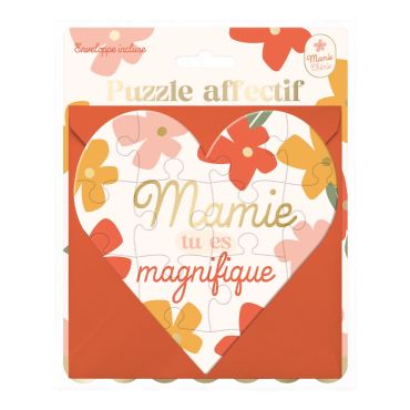 Puzzle en forme de cœur avec l’inscription "Mamie tu es magnifique" | jourdefete.com Puzzle en forme de cœur avec l’inscription "Mamie tu es magnifique" | jourdefete.com