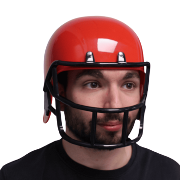 Casque de Football Américain rouge brillant avec grille noire pour déguisement | jourdefete.com Casque de Football Américain rouge brillant avec grille noire pour déguisement | jourdefete.com