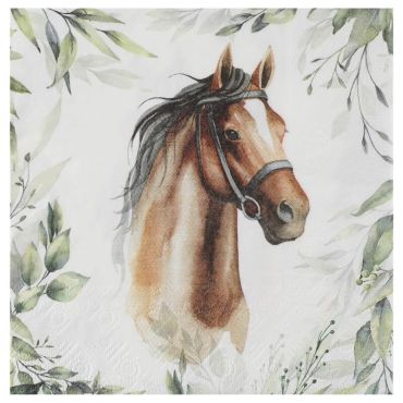 Lot de 20 serviettes - 16,5 x 16,5 cm - Hippique | jourdefete.com Lot de 20 serviettes - 16,5 x 16,5 cm - Hippique | jourdefete.com