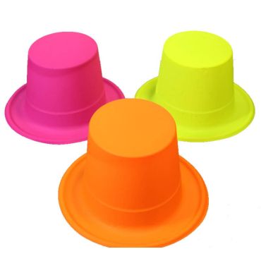 chapeau en plastique haut de forme fluo pour adulte | jourdefete.com chapeau en plastique haut de forme fluo pour adulte | jourdefete.com