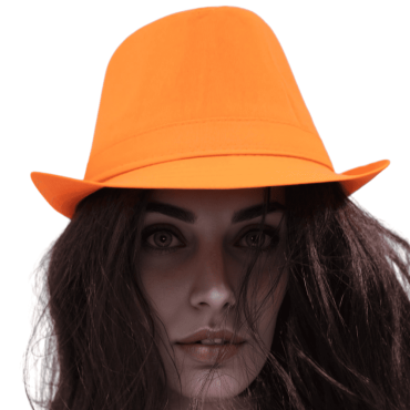 Chapeau fluo orange pour soirée festive | jourdefete.com