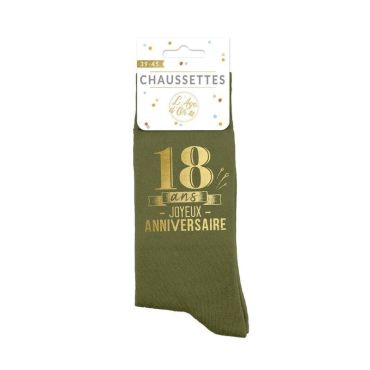 Une belle paire de chaussettes pour les 18 ans d'un proche | jourdefete.com