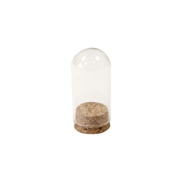 Cloche en verre sur support en liège | jourdefete.com