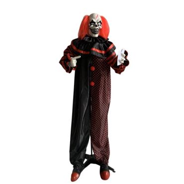 Faites bondir de peur vos invités le soir d’Halloween avec ce clown double tête animé sur pieds - 170 cm | jourdefete.com Faites bondir de peur vos invités le soir d’Halloween avec ce clown double tête animé sur pieds - 170 cm | jourdefete.com