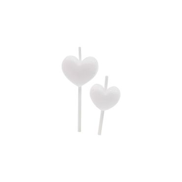Bougies en forme de cœur sur pics blanches pour décoration festive | jourdefete.com Bougies en forme de cœur sur pics blanches pour décoration festive | jourdefete.com