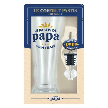 Coffret cadeau verre à pastis Papa Coffret cadeau verre à pastis Papa