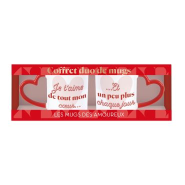 Un coffret de deux mugs à offrir le jour de la Saint-Valentin | jourdefete.com