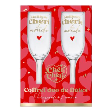 Un duo de flûtes à champagne à offrir le jour de la Saint-Valentin | jourdefete.com Un duo de flûtes à champagne à offrir le jour de la Saint-Valentin | jourdefete.com