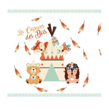 chemin-de-table-copains-des-bois| jourdefete.com chemin-de-table-copains-des-bois| jourdefete.com