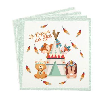 serviettes-copains-des-bois | jourdefete.com serviettes-copains-des-bois | jourdefete.com
