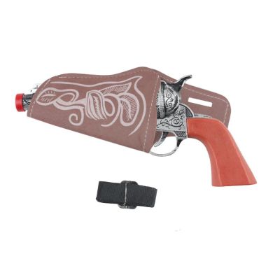 Pistolet de cow-boy pour enfant de 20 cm avec cartouchière | jourdefete.com