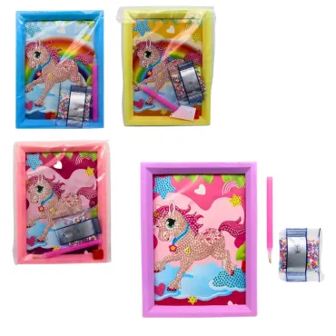 Kit Diamond Painting Licorne colorée avec strass | jourdefete.com