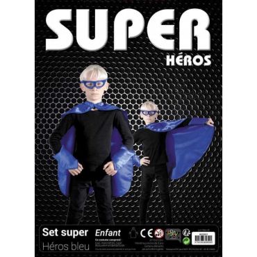 Set de Super Héro Bleu pour Enfant Set de Super Héro Bleu pour Enfant