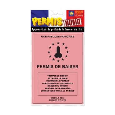 Un permis de baiser délivré par la "Raie Publique Française" | jourdefete.com