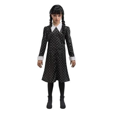 Une belle robe noire à motifs pour que votre enfant incarne Mercredi Addams | jourdefete.com Une belle robe noire à motifs pour que votre enfant incarne Mercredi Addams | jourdefete.com