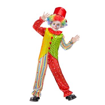 Optez pour ce superbe déguisement de clown multicolore avec col rouge pour votre garçon | jourdefete.com Optez pour ce superbe déguisement de clown multicolore avec col rouge pour votre garçon | jourdefete.com