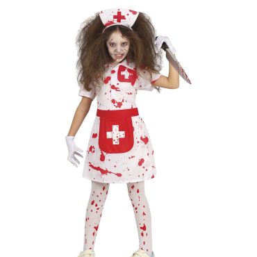 Fille déguisée en infirmière sanglante Halloween | jourdefete.com Fille déguisée en infirmière sanglante Halloween | jourdefete.com