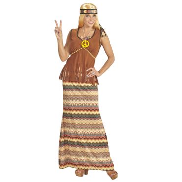Déguisement hippie femme années 70 avec jupe colorée et accessoires peace and love | jourdefete.com Déguisement hippie femme années 70 avec jupe colorée et accessoires peace and love | jourdefete.com