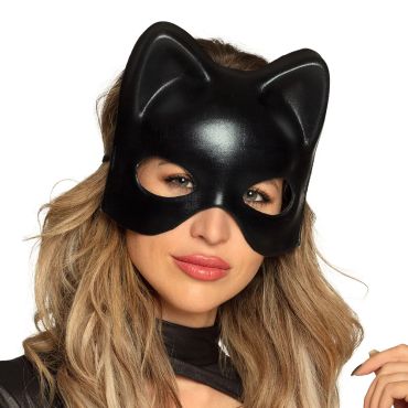 Demi-masque noir de Catwoman avec oreilles pointues | jourdefete.com Demi-masque noir de Catwoman avec oreilles pointues | jourdefete.com