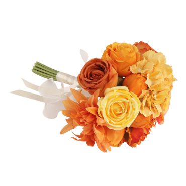 Bouquet de fleurs artificielles jaune et orange pour décoration de mariage estivale | jourdefete.com Bouquet de fleurs artificielles jaune et orange pour décoration de mariage estivale | jourdefete.com