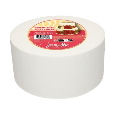 Cake Dummy rond en polystyrène 20 x 10 cm pour décorations festives | jourdefete.com Cake Dummy rond en polystyrène 20 x 10 cm pour décorations festives | jourdefete.com