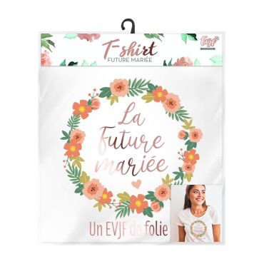 T-shirt Future Mariée EVJF avec imprimé floral | jourdefete.com T-shirt Future Mariée EVJF avec imprimé floral | jourdefete.com