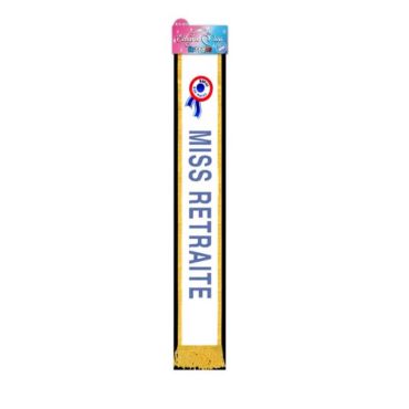 Écharpe "Miss Retraite" Bleu Pailleté | jourdefete.com Écharpe "Miss Retraite" Bleu Pailleté | jourdefete.com