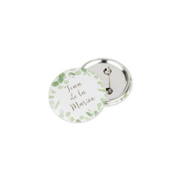2 Badges "Team de la Mariée" - Collection Eucalyptus | jourdefete.com