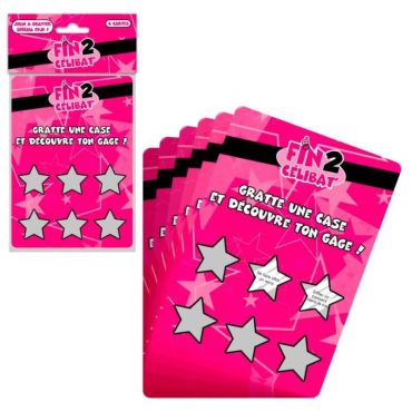 6 Cartes à Gratter - Enterrement de Vie de Jeune Fille | jourdefete.com 6 Cartes à Gratter - Enterrement de Vie de Jeune Fille | jourdefete.com