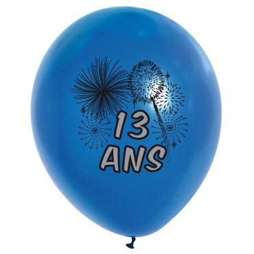 10 Ballons de Baudruche multicolore 13 ans