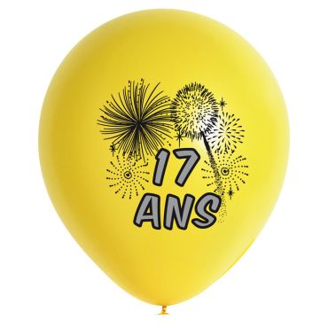 10 Ballons de Baudruche multicolore 17 ans