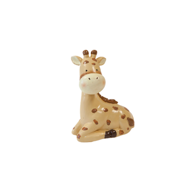 Figurine girafe assis en résine, déco jungle et safari | jourdefete.com