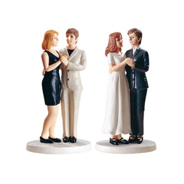 Figurine pour mariage - 14 cm - Couple de femmes - Modèle Aléatoire | jourdefete.com