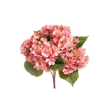 Bouquet de 5 fleurs d'hortensias de couleur rose | jourdefete.com Bouquet de 5 fleurs d'hortensias de couleur rose | jourdefete.com