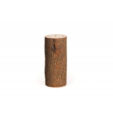 Décoration tronc en bois avec petits trous | jourdefete.com