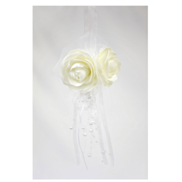 Suspension Roses et Perles - Blanc