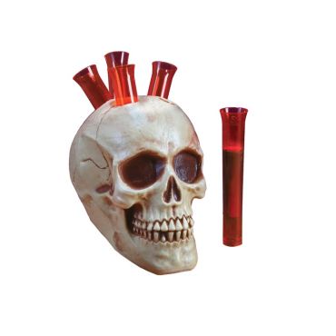 Crâne Tête de Mort et 5 Tubes pour Shot Crâne Tête de Mort et 5 Tubes pour Shot