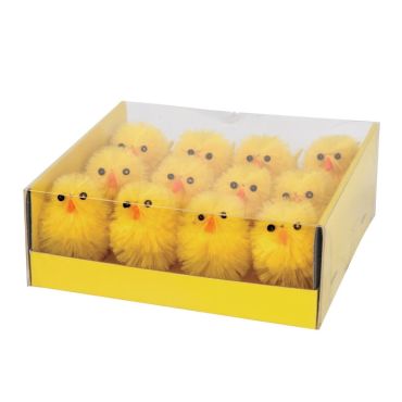 Lot de 12 mini poussins décoratifs jaunes pour Pâques | jourdefete.com Lot de 12 mini poussins décoratifs jaunes pour Pâques | jourdefete.com