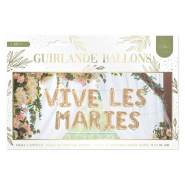 Guirlande de ballons "Vive les Mariés" | jourdefete.com Guirlande de ballons "Vive les Mariés" | jourdefete.com