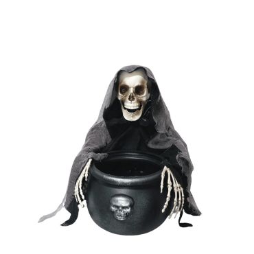 Automate Halloween faucheur au chaudron animé et sonore | jourdefete.com Automate Halloween faucheur au chaudron animé et sonore | jourdefete.com
